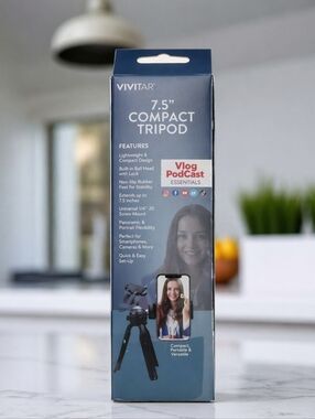 Vivitar 7.5" Compact Tripod - Black NWT